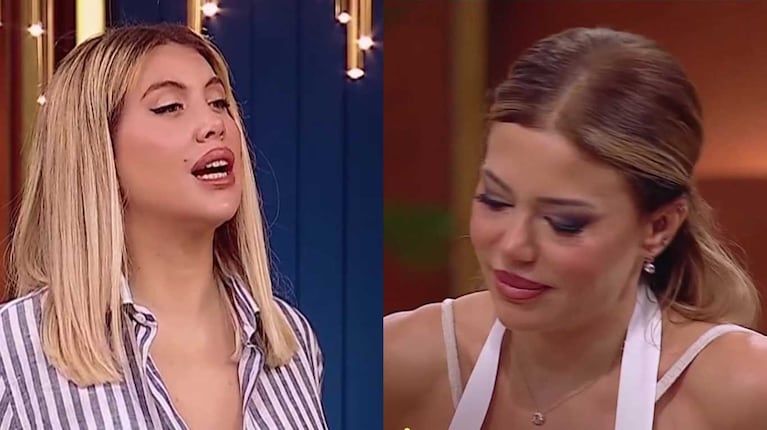 Wanda Nara y Evangelina Anderson (Foto: captura Telefe)