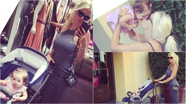 Wanda Nara y Francesca, de compras. Foto: Instagram