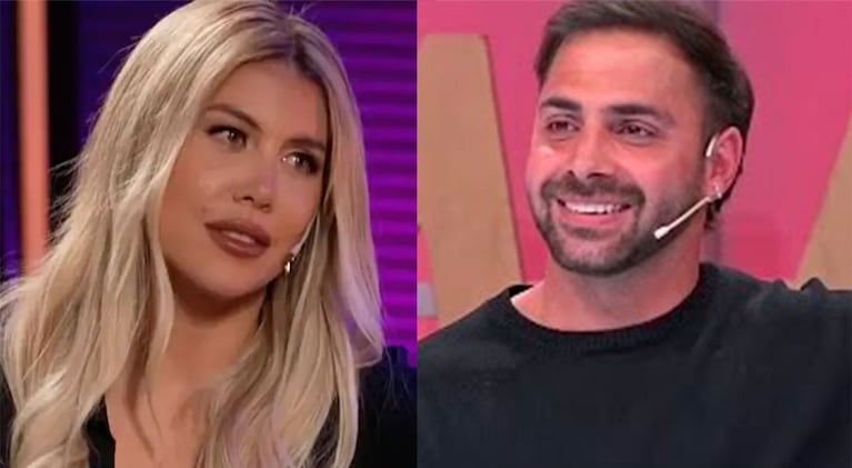 Wanda Nara y Grego Rossello (Foto: capturas de Telefé y América).