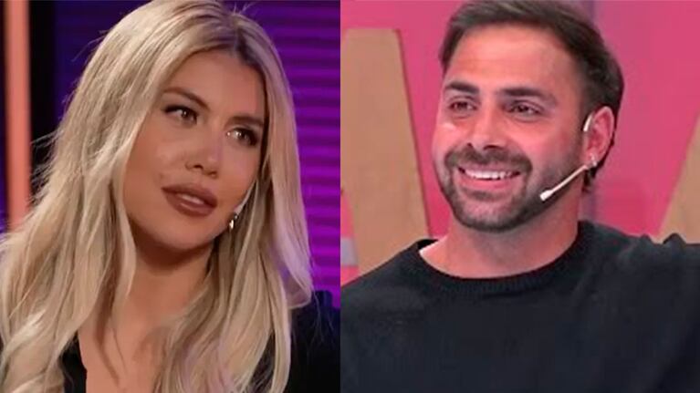 Wanda Nara y Grego Rossello (Foto: capturas de Telefé y América).