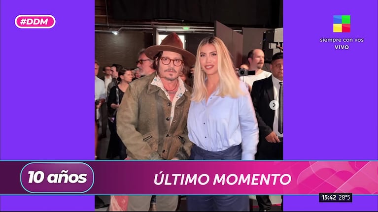 Wanda Nara y Johnny Depp  (Foto: América).