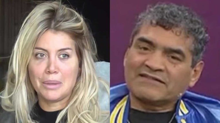 Wanda Nara y Jorge "Roña" Castro (Fotos: capturas eltrece y El Nueve)