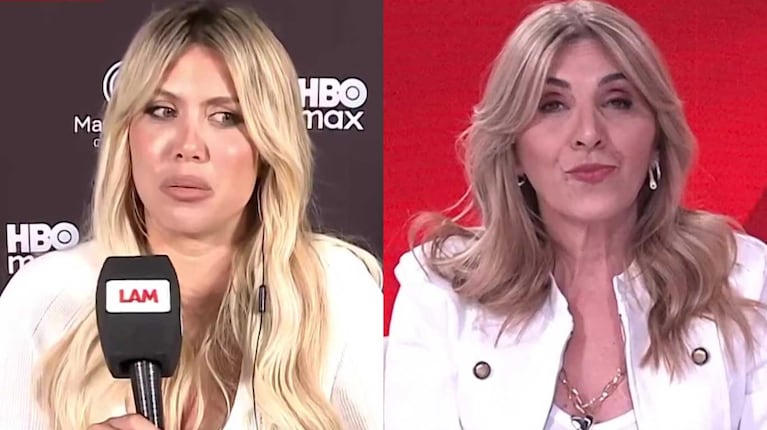 Wanda Nara y Karina Iavícoli (Fotos: capturas América TV)