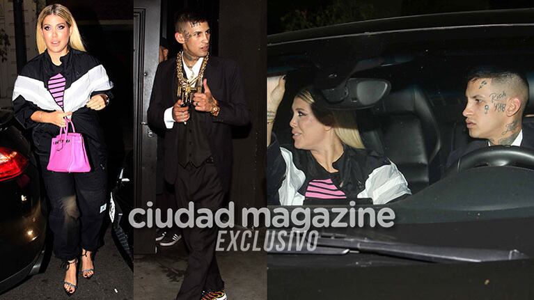 Wanda Nara y L-Gante en la fiesta de Canta Conmigo Ahora (Fotos: Movilpress). 