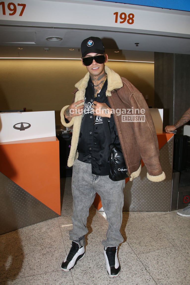 Wanda Nara y L-Gante se fueron a Europa (Foto: Movilpress).