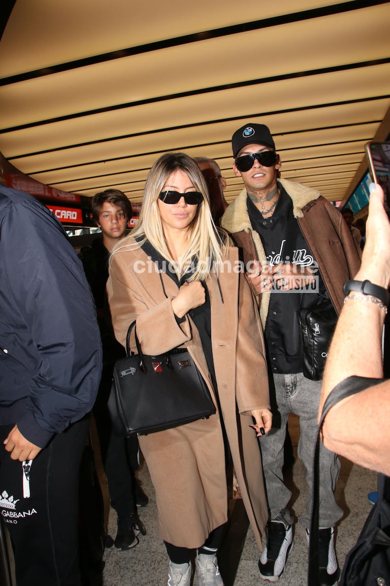 Wanda Nara y L-Gante se fueron a Europa (Foto: Movilpress).