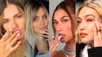 Wanda Nara y la China Suárez como Gigi Hadid y Hailey Bieber: ellas usan las “uñas jabón” que son LA tendencia