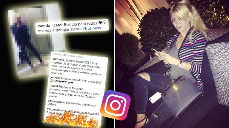 Wanda Nara y la foto de la polémica por el presunto exceso de Photoshop. (Foto: Instagram)
