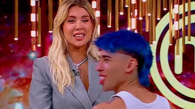 Wanda Nara y Luck Ra en MasterChef Celebrity (Fotos: capturas Telefe)