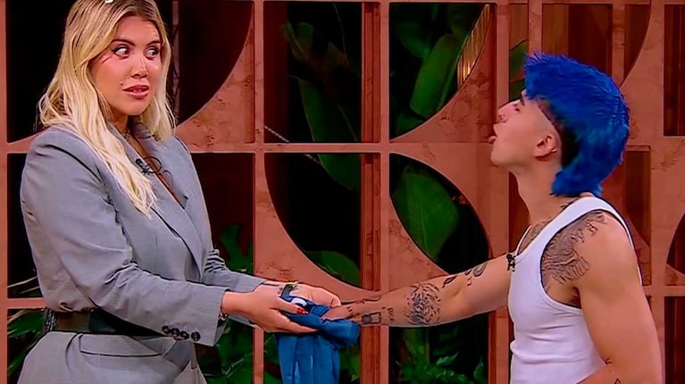 Wanda Nara y Luck Ra en MasterChef Celebrity (Fotos: capturas Telefe)