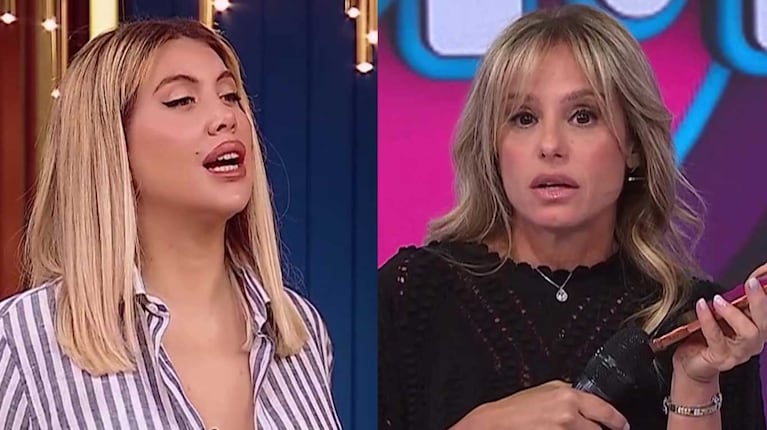 Wanda Nara y Mariana Fabbiani (Fotos: capturas Telefe y América TV)