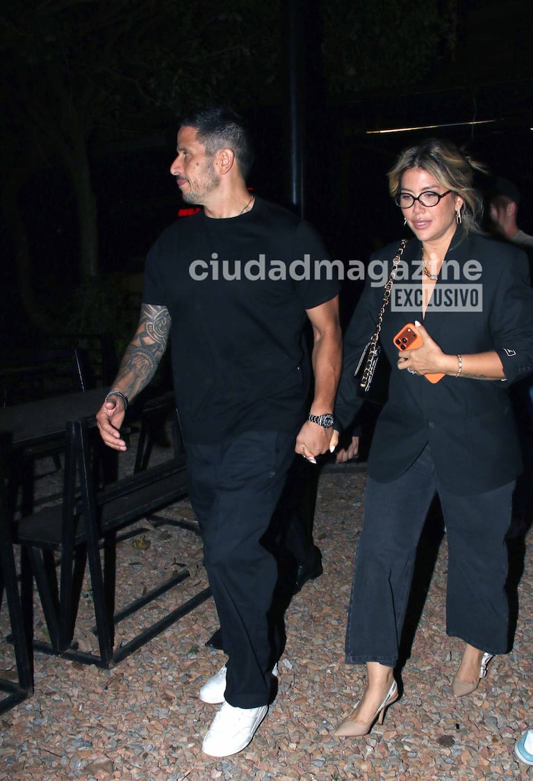Wanda Nara y Martín Migueles en el festejo del fin de las grabaciones de Masterchef Celebrity (Foto: Movilpress).