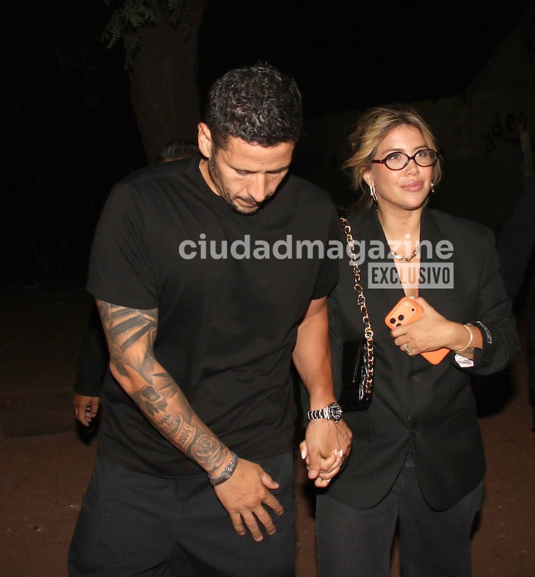 Wanda Nara y Martín Migueles en el festejo del fin de las grabaciones de Masterchef Celebrity (Foto: Movilpress).