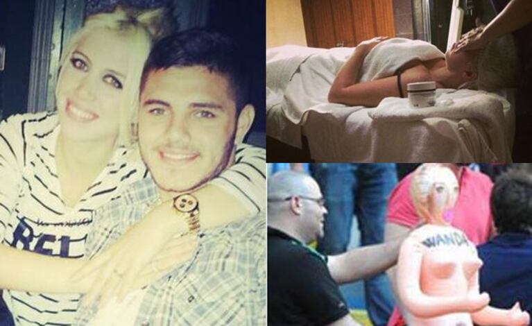 Wanda Nara y Mauro Icardi afrontan las críticas con mucho amor y relax (Fotos: Web). 