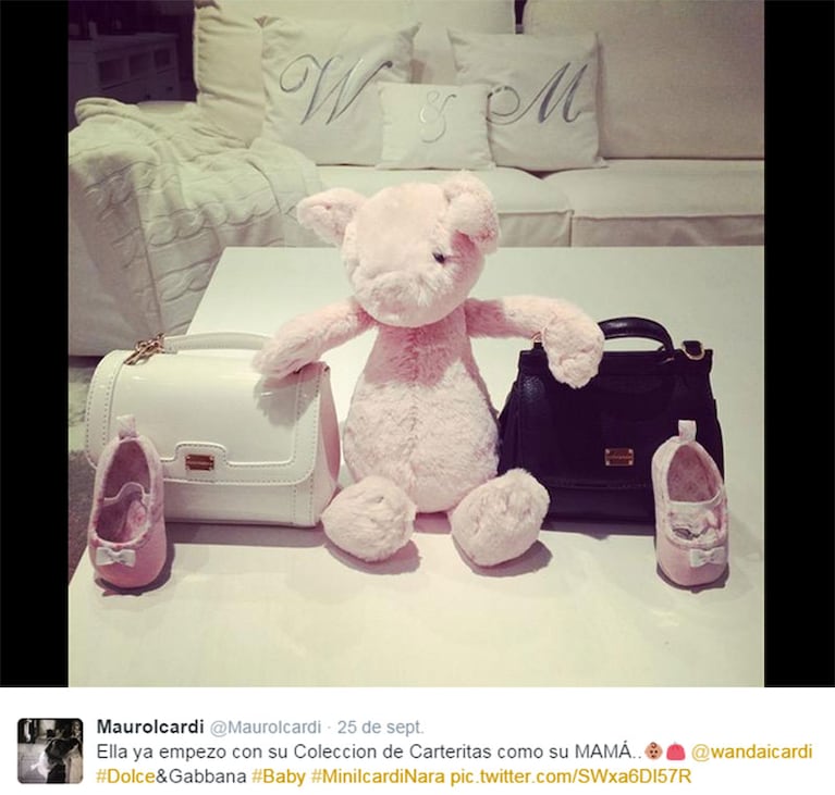 Wanda Nara y Mauro Icardi: cuatro meses de casados y más regalos para la hija que viene en camino (Foto: Twitter)