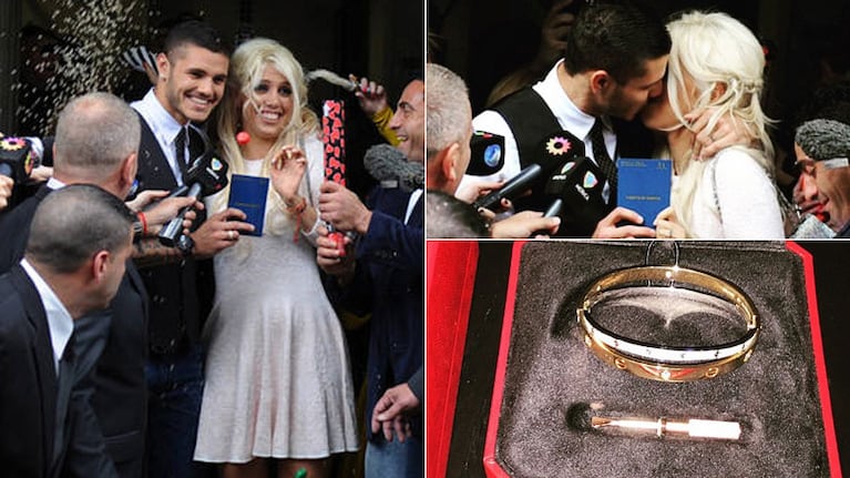 Wanda Nara y Mauro Icardi cumplieron un año de casados (Foto: Web e Instagram)