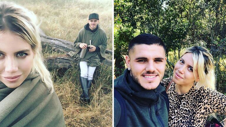 Wanda Nara y Mauro Icardi, de safari por África. (Foto: Instagram)