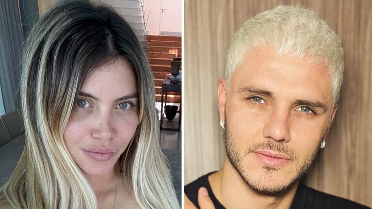 Wanda Nara y Mauro Icardi. (Fotos: Instagram)