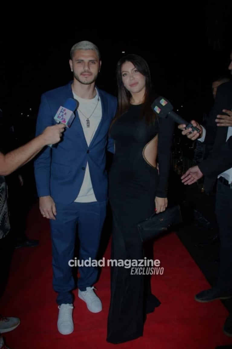 Wanda Nara y Mauro Icardi, juntos en el casamiento de Lizy Tagliani.