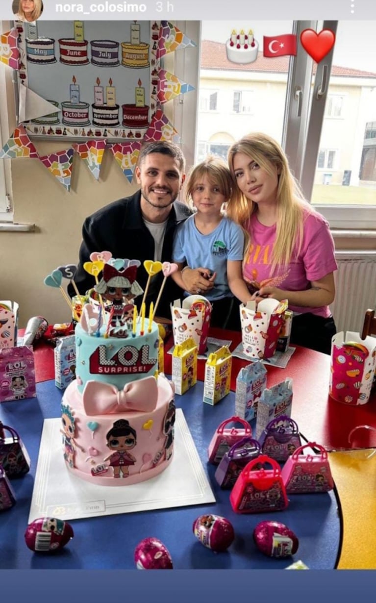 Wanda Nara y Mauro Icardi, juntos en el cumpleaños de su hija Isabella: la foto del reencuentro tras su separación