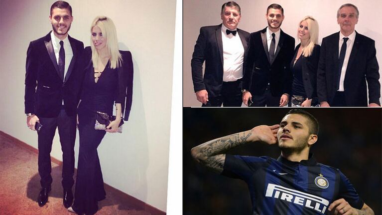 Wanda Nara y Mauro Icardi, la pareja más glamorosa en una entrega de premios: amor y looks súper elegantes