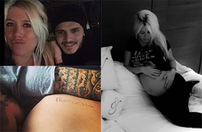 Wanda Nara y Mauro Icardi le pondrán Francesca a su hija. (Fotos: Twitter)