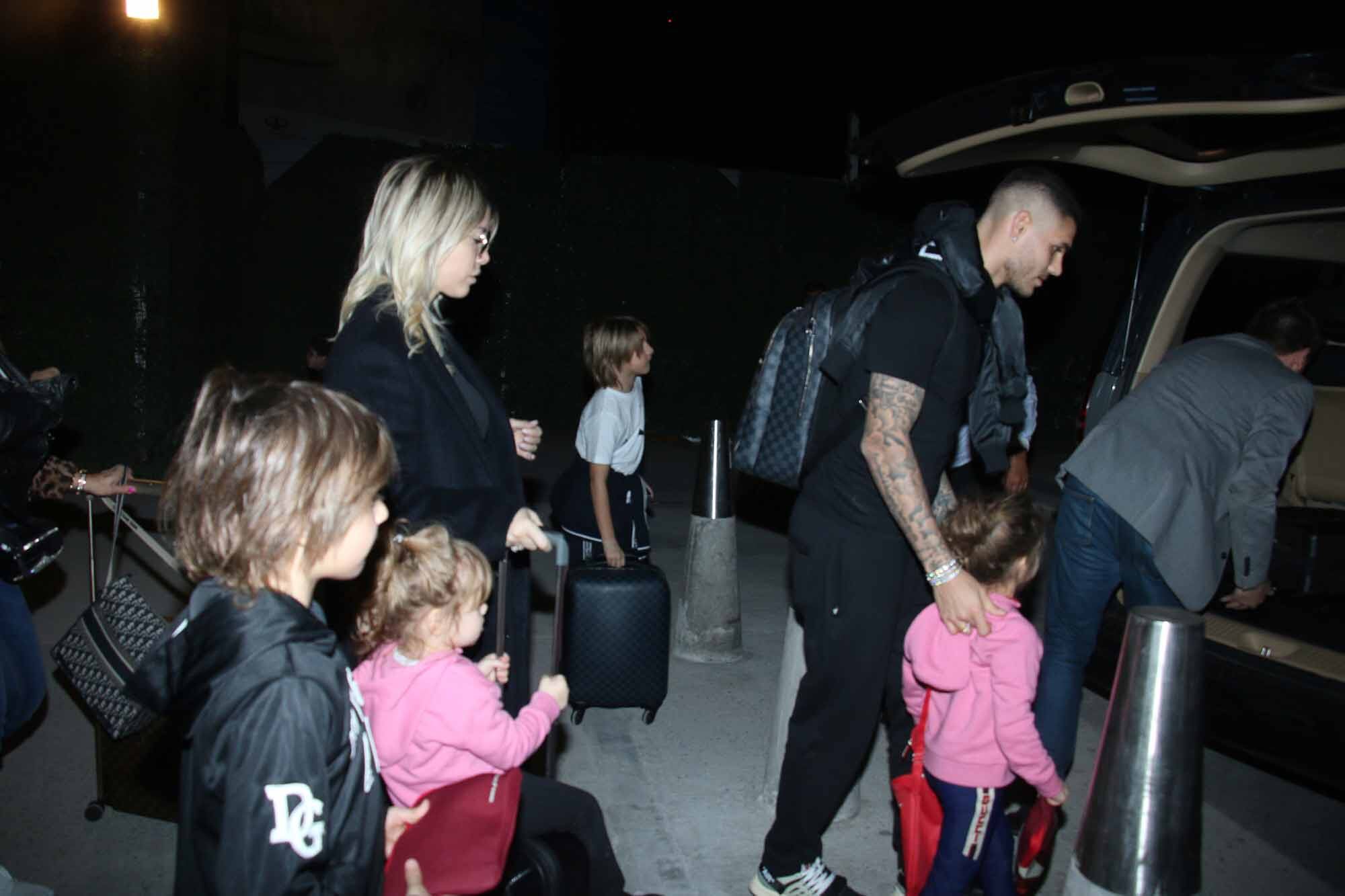 Wanda Nara y Mauro Icardi llegaron al país para celebrar Año Nuevo. Foto: Movilpress
