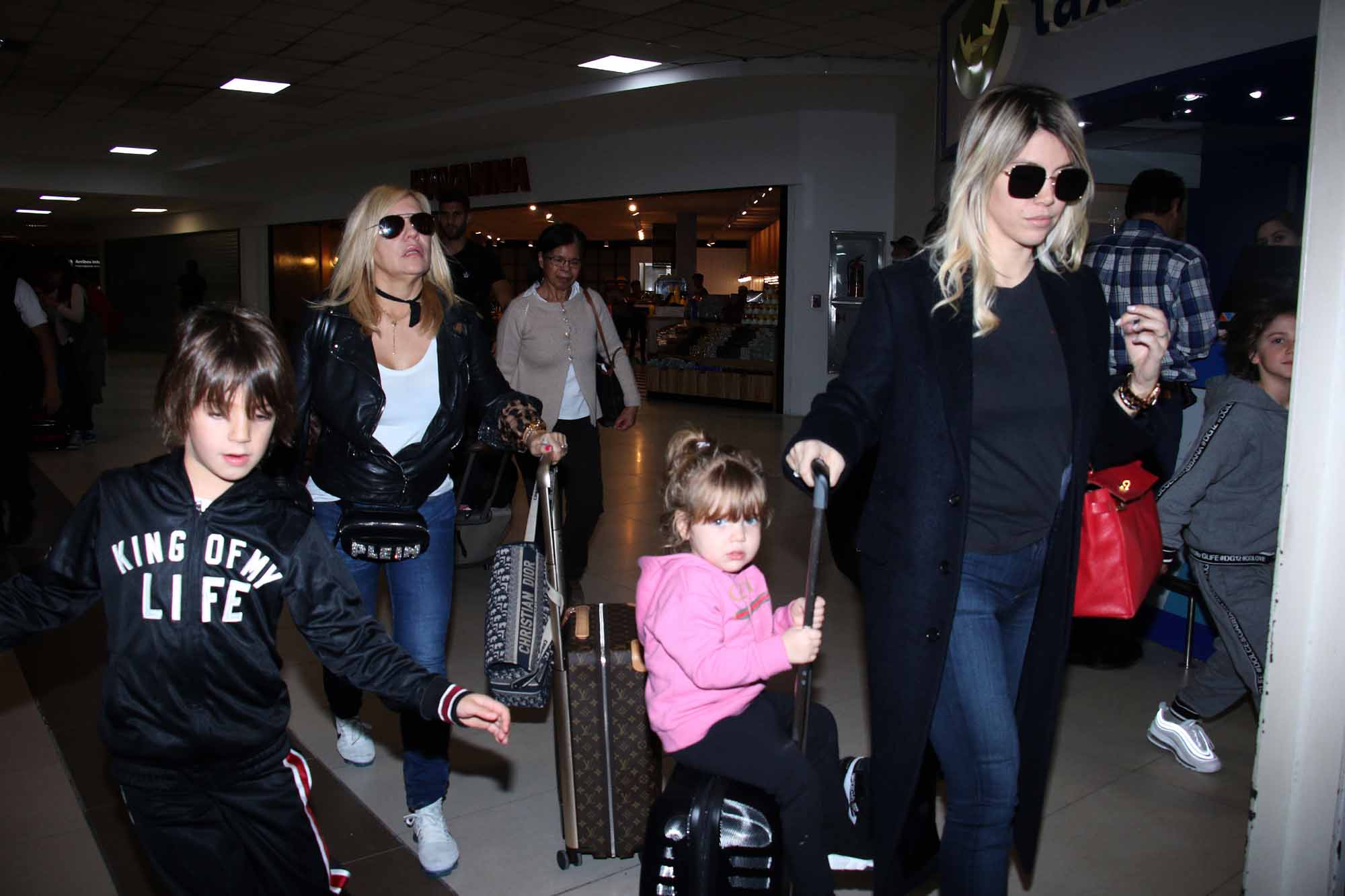 Wanda Nara y Mauro Icardi llegaron al país para celebrar Año Nuevo. Foto: Movilpress