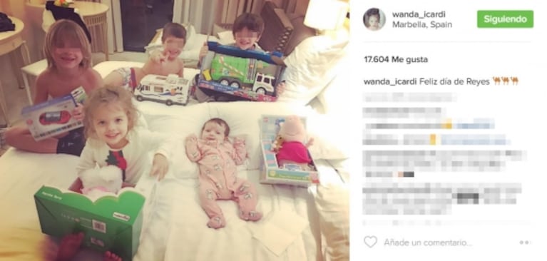 Wanda Nara y Mauro Icardi recibieron la visita de los Reyes Magos en su casa de España: ¡mirá los regalos que les dejaron a sus hijos!