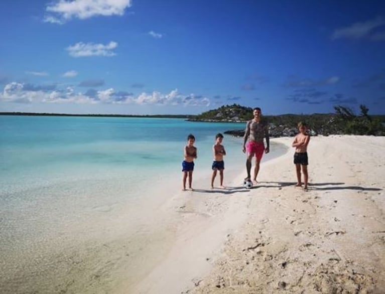 Wanda Nara y Mauro Icardi, vacaciones extra large: paraíso en familia en las islas Turcas y Caicos 