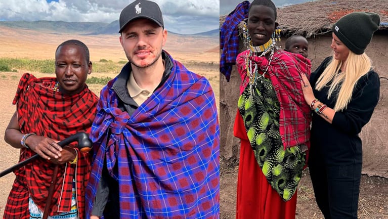 Wanda Nara y Mauro Icardi visitaron una aldea en Tanzania.
