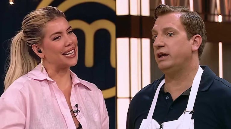 Wanda Nara y Maxi López en MasterChef (Fotos: capturas Telefe)