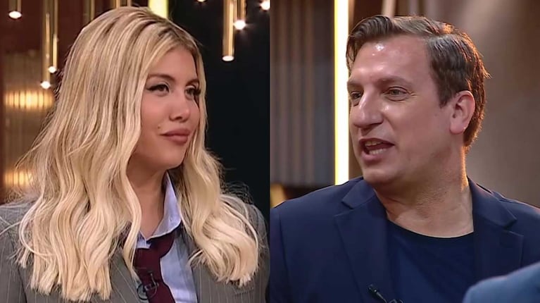 Wanda Nara y Maxi López en MasterChef (Fotos: capturas Telefe)