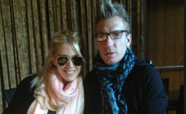 Wanda Nara y Maxi López, en un restaurant italiano. (Foto: Twitter @wanditanara)