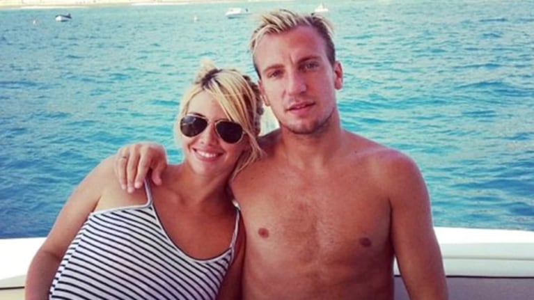 Wanda Nara y Maxi López, en una de las últimas fotos juntos antes de su separación. Foto: Twittter @maxilopez_11