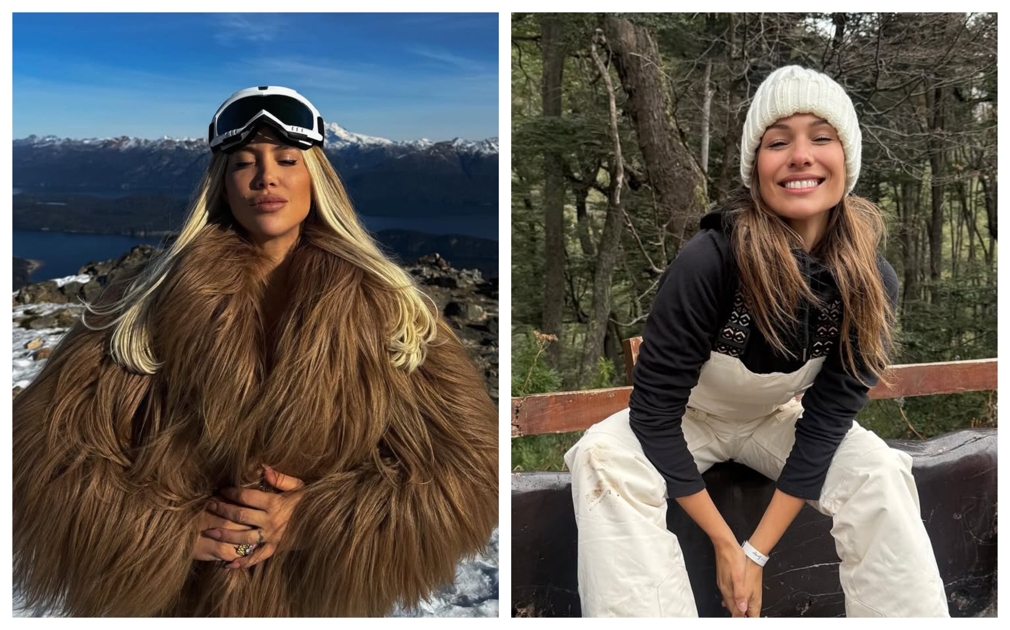 Wanda Nara y Pampita posaron con el mismo hombre en Villa La Angostura | Créditos: Instagram @wanda_nara y @pampitaoficial