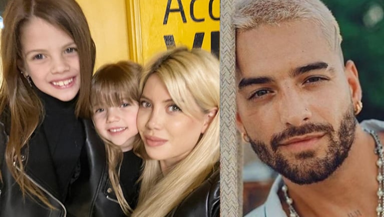 Wanda Nara y sus hijas bailaron al ritmo de Maluma en París.