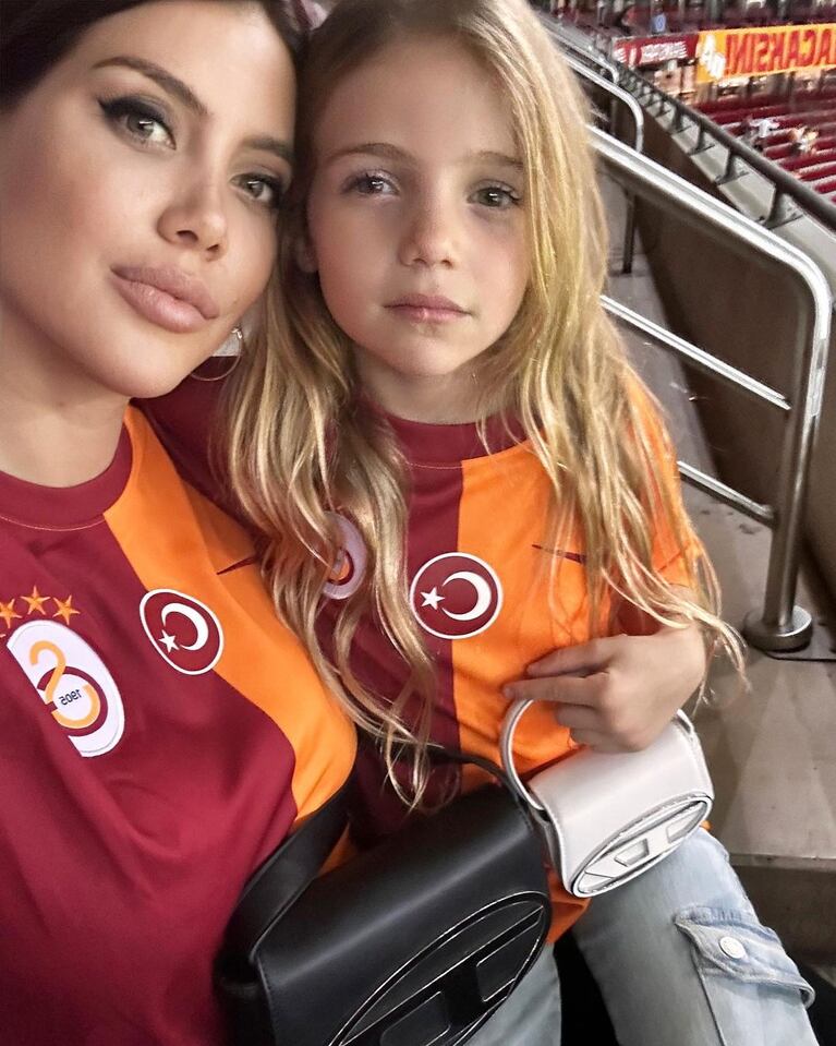 Wanda Nara y sus hijos celebraron la victoria del Galatasaray: Mauro Icardi hizo el gol de la victoria