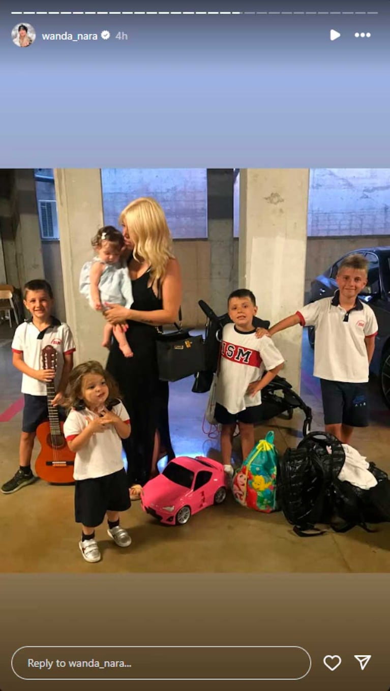 Wanda Nara y sus hijos (Foto: Instagram @)
