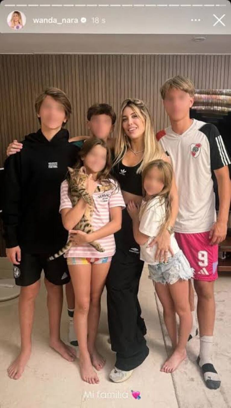 Wanda Nara y sus hijos (Foto: Instagram).