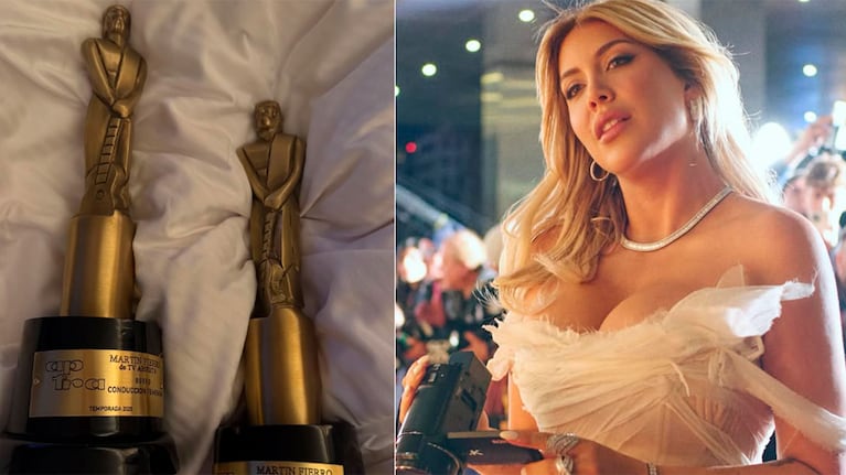 Wanda Nara y sus premios Martín Fierro (Foto: Instagram/@wanda_nara).