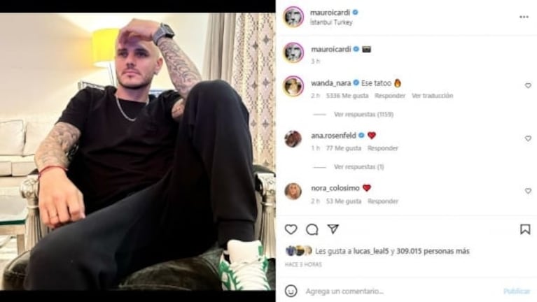 Wanda Nara y un inesperado gesto buena onda con Mauro Icardi que dio que hablar: "Ese tatuaje"