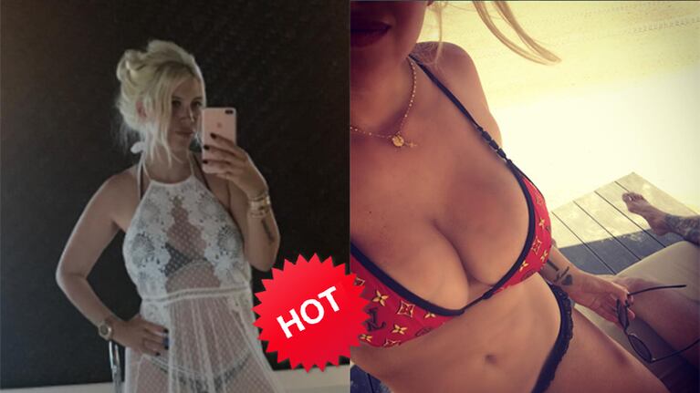 Wanda Nara y una selfie infartante desde el paraíso (Fotos: Instagram).