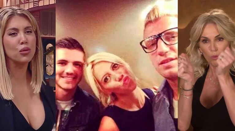 Wanda Nara, Yanina Latorre, Maxi López y Mauro Icardi (Fotos: capturas Telefe y Twitter)