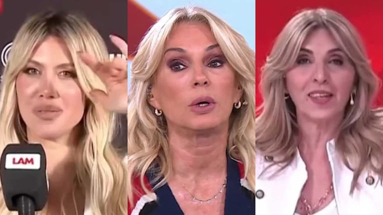 Wanda Nara, Yanina Latorre y Karina Iavícoli (Fotos: capturas América TV)