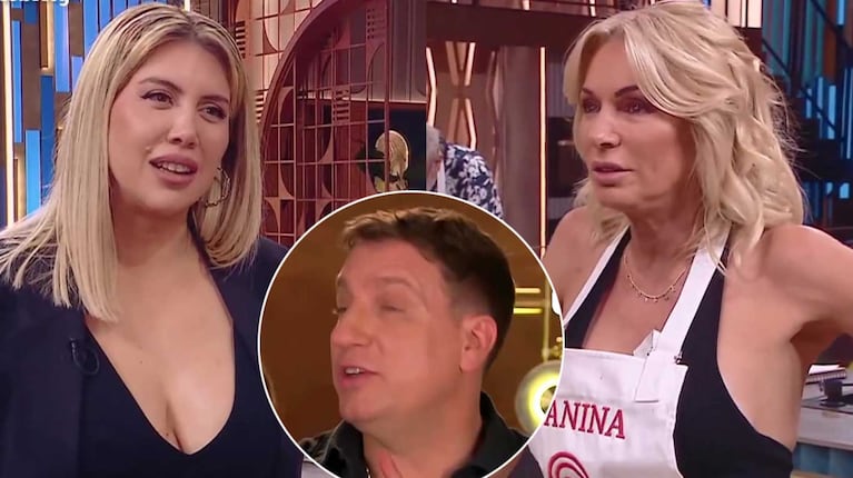 Wanda Nara, Yanina Latorre y Maxi López (Fotos: capturas Telefe)