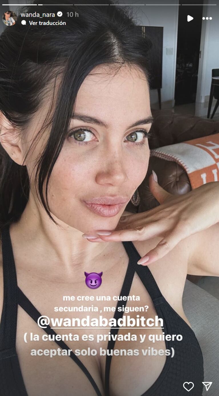 Wanda se creó una cuenta de Instagram paralela.