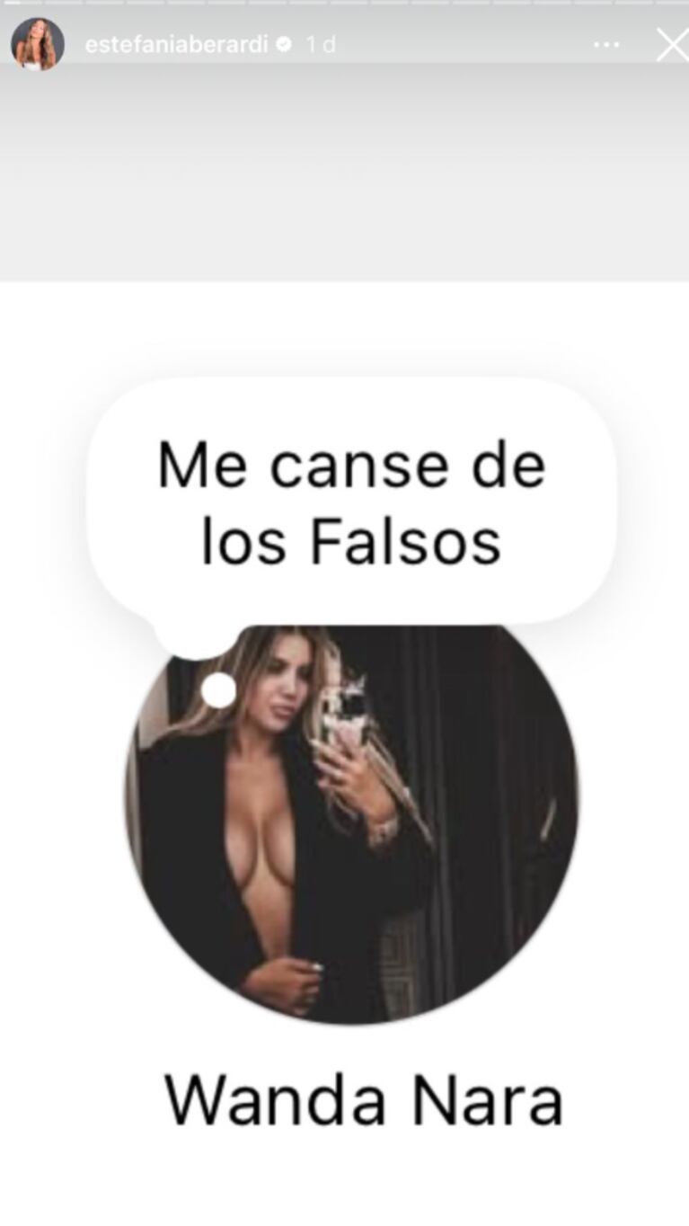 Wanda se descargó en Instagram. Foto: IG | estefaniaberardi