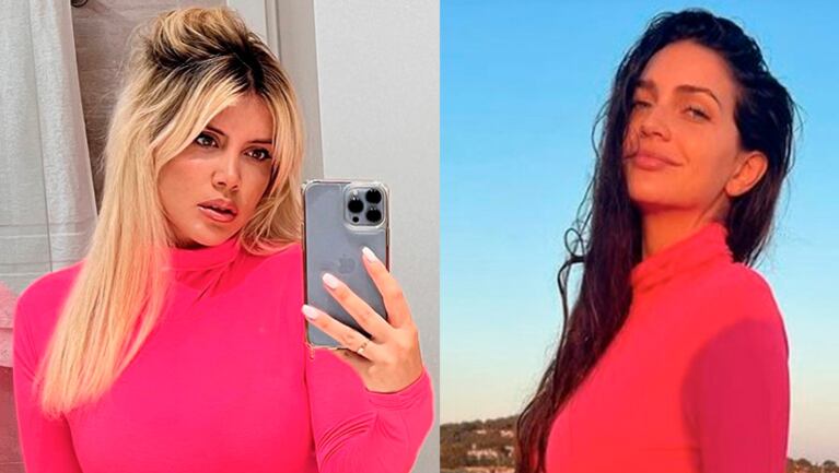 Wanda y Zaira Nara marcan tendencia con la misma malla enteriza en Europa.