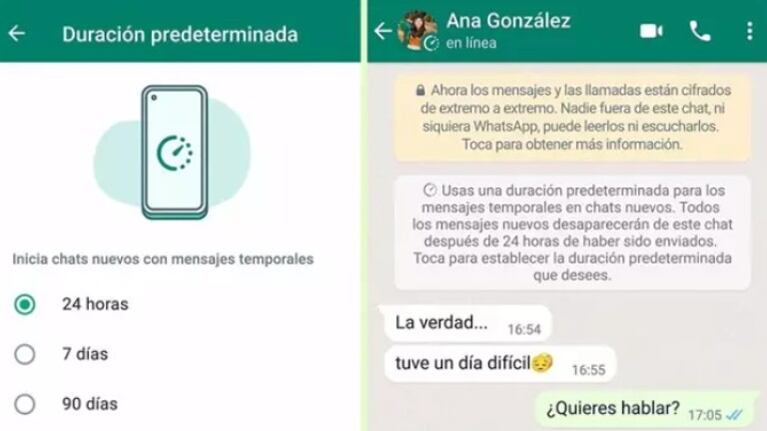 WhatsApp despliega una función para configurar varios chats existentes en temporales a la vez
